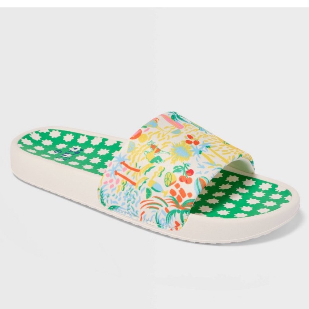 NWT Roller Rabbit X Target Star Geo Slide Sandals- Size 9/10